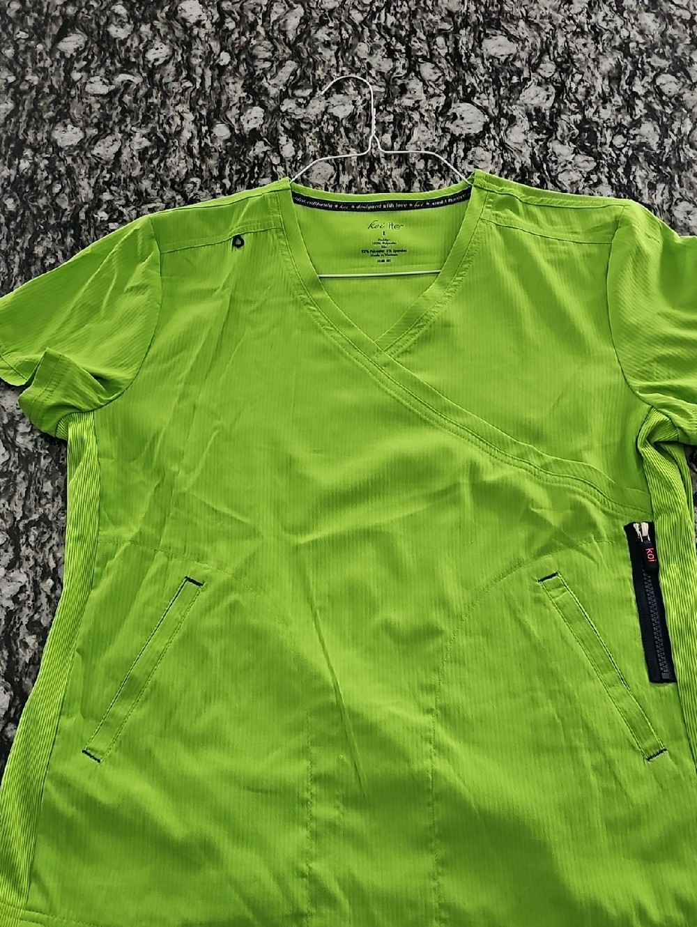 Koi -lite Scrub Set -Womens Large in Electric Lime